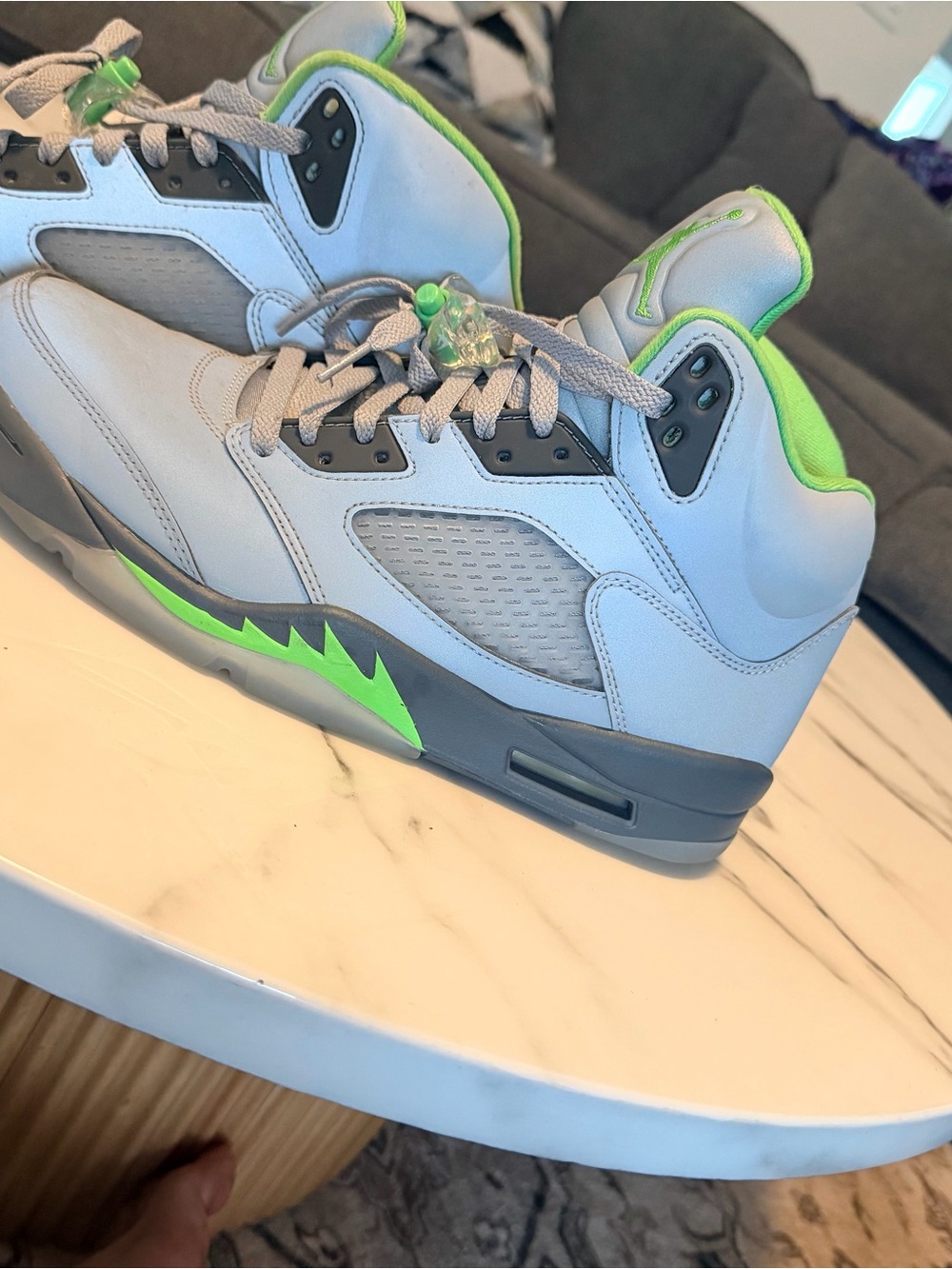 Men’s Jordan Retro 5 ‘Green Bean’ Sneakers